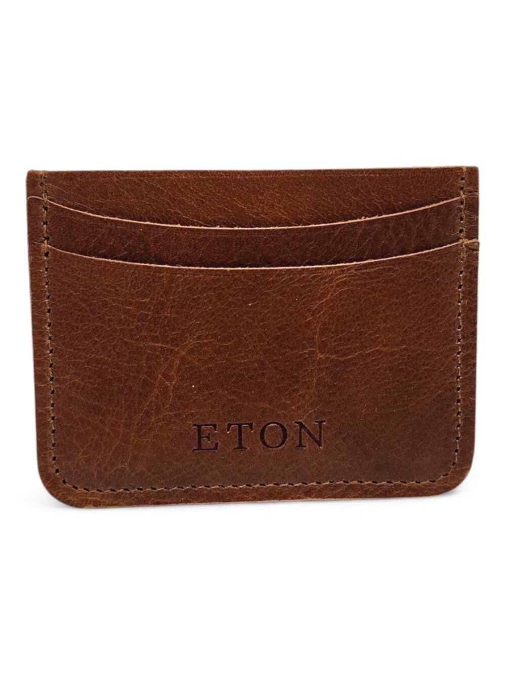 ETON Brown Leather Cardholder & Harry Rosen Pouch - Picture 2 of 9